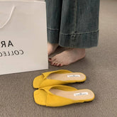 FLAT PEEP TOE SLIDE SANDALS FOR SUMMER_CWSHF0074