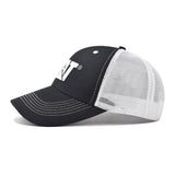 COTTON NEW CAT LETTER EMBROIDERED TRUCKER HAT_CWAH1366