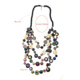BOHEMIAN COCONUT SHELL SEQUIN LONG NECKLACE_CWMM4554