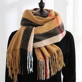 SWEET STRIPE WINTER SCARF SOFT MID LENGTH WRAP_CWASC0206