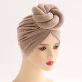 SOLID COLOR ETHNIC BAOTOU TWIST BALL HEADSCARF_CWASC2462