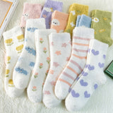 MID TUBE WINTER WARM CUTE PLUSH SNOW SOCKS_CWMS0791