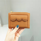 SIMPLE SOLID COLOR LACE HOLLOW WALLET_CWAB2564
