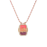 COLORFUL BRAIDED ZIRCONIA PENDANT NECKLACE_CWMM3893