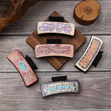 Western Style Letter Bow Leather Hair Claw Clips_Cwasc1626