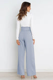 Women Tied Waist Wide Leg Office Work Pants