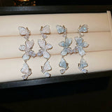 GRADIENT SWEET CRYSTAL BUTTERFLY LONG EARRINGS_CWAJE2177