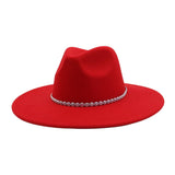 HEART TOP WIDE BRIM WOOL BLEND FEDORA HAT FOR ALL_CWAH04389