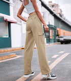 Stylish Multi-Pocket Cargo Straight Leg Pants