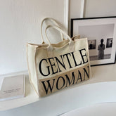 NEW LETTER PRINT TOTE CANVAS SHOULDER BAG_CWAB2679
