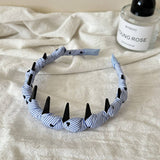 Plaid Wrapped Headband Anti Slip High Top_Cwaha08059