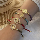 ADJUSTABLE COPPER MICRO EMBELLISHED BRACELET_CWAHA0887