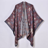 DOUBLE SIDED JACQUARD CARDIGAN SHAWL_CWASC0952