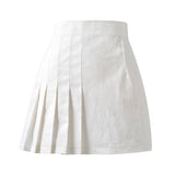 Versatile Solid Color Pleated Short Skirt_Cwbss0421