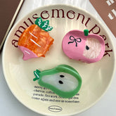 SWEET FRUIT CLAW CLIP CARROT APPLE PEAR HAIRPIN_CWAHA5909