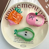 SWEET FRUIT CLAW CLIP CARROT APPLE PEAR HAIRPIN_CWAHA5909