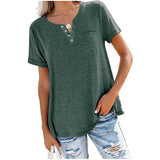 Versatile V-Neck Short-Sleeved Loose T-Shirt_Cwtbls02472