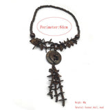 BOHEMIAN COCONUT WOOD BEAD LONG NECKLACE_CWMM4552