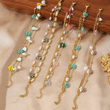 CRYSTAL PETALS 18K GOLD PLATED BRACELET_CWMM3728