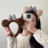 CUTE BOW PLUSH HEADBAND HAIRBAND HEADDRESS_CWAHA4037