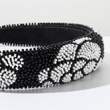 HAND SEWN RICE BEAD FLOWER HEADBAND_CWAHA1977