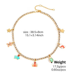 CHRISTMAS COLLECTION NECKLACE AND EARRING SET_CWAJE2836