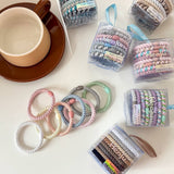 Color Woven Hair Ties Girls Ponytail Set_Cwaha08368