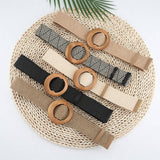 Cwabe1176_Round Wooden Buckle Pp Straw Woven Belt