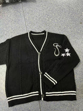 V-Neck Embroidered Single-Breasted Cardigan