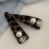 Leopard Print Premium Bangs Clip Back Headpiece