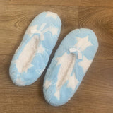 CORAL FLEECE PRINTED SOFT SOLED SOCKS SLIPPERS_CWMS1180