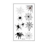 Waterproof 3D Spider Web Tattoos For Halloween_Cwmm8257