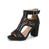 HOLLOW HIGH HEELED SANDALS WITH THICK HEELS_CWSHH0005