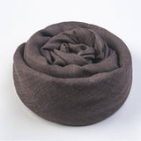 SOLID COTTON LINEN SCARF FOR WOMEN SUMMER SUN PROT_CWASC1451