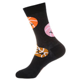 AUTUMN AND WINTER CREATIVE PRINTED MID CALF SOCKS_CWMS1014