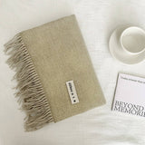 COLORBLOCK TASSEL SCARF THICK WRAP FOR STUDENTS_CWASC2281