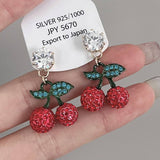CUTE RED ZIRCON CHERRY EARRINGS_CWAJE1455