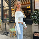 Street-Style, One-Shoulder, Form-Fitting Top