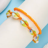 HAND WOVEN BEACH COLORED SHELL RICE BEAD BRACELET_CWAJE2426