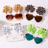 KIDS POLKA DOT GROSGRAIN BOW HAIR CLIP SUNGLASSES_CWAHA6708