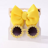 SUMMER BOW HEADBAND SUNGLASSES SET FOR KIDS_CWAHA6744