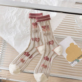 FLORAL SUMMER SHEER MESH SOCKS FOR WOMENS_CWMS0444