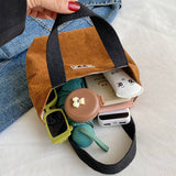 NEW CORDUROY PORTABLE LARGE CAPACITY COSMETIC BAG_CWAB4438