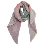 STRIPED FUZZY SHAWL THICK WINTER WRAP FOR WOMEN_CWASC0120