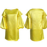 PLUS SIZE FASHION WOMENS LOOSE PUFF SLEEVE DRESS_CWDSD6167