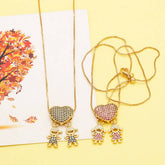 SIMPLE BOYS AND GIRL GOOD FRIENDS PENDANT NECKLACE_CWAJE0891