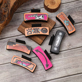 Western Leather Hair Claw Cactus Butterfly Clip_Cwasc1625