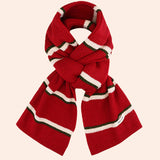 Red Knit Christmas Scarf - Faux Cashmere Reindeer_Cwasc0127