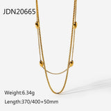 MULTILAYER GOLD PLATE STAINLESS STEEL NECKLACE_CWAJE0619