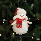 PLUSH XMAS SNOWMAN TREE HANGING ORNAMENT DECOR_CWMM9674